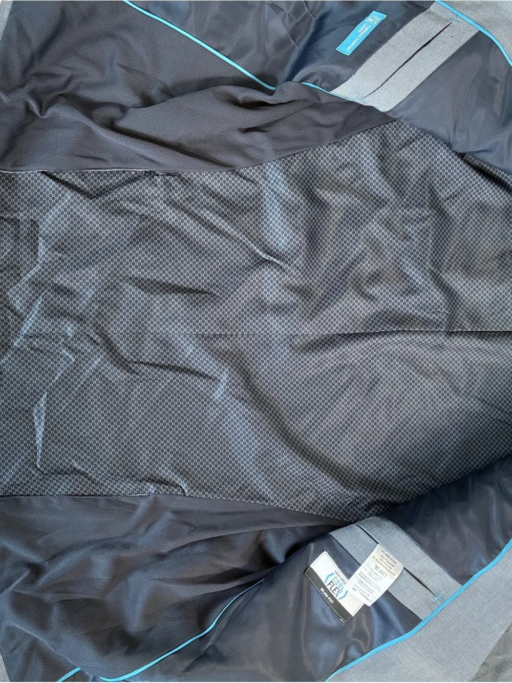Van Heusen Cool Flex Slim Fit Blue Suit Jacket 40 Short Stretch WrinkleRes